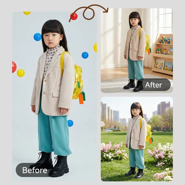 模特换背景